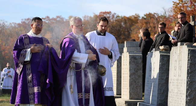 All Souls Day procession with Msgr. Baker