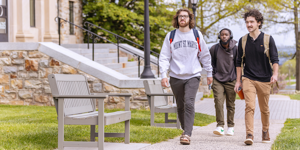 msmu students walking near library