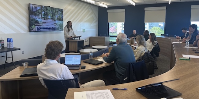 msmu student presenting at 2026 Loiello Pitch Competition