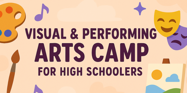 VPA summer camp for high school students graphic